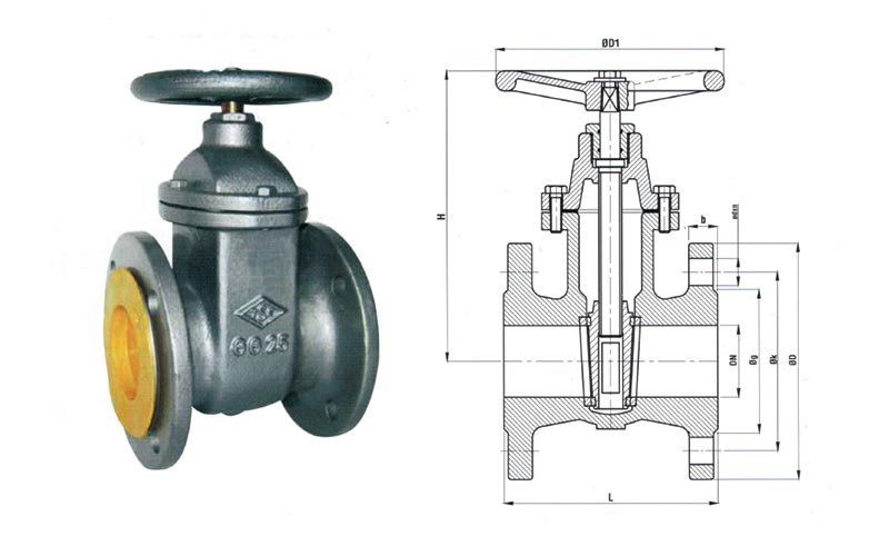 Sürgülü Vana PN6 (DIN 3204 )