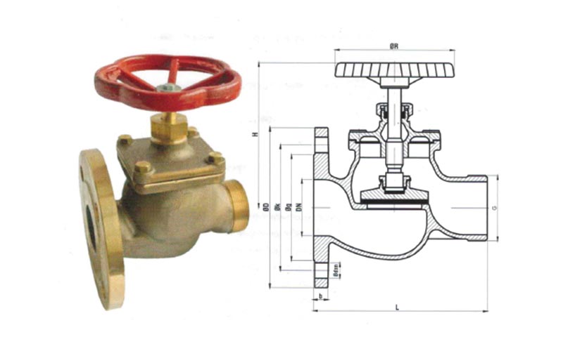 Yangın Vanası (Düz Lip, Bronz, Flanşlı)